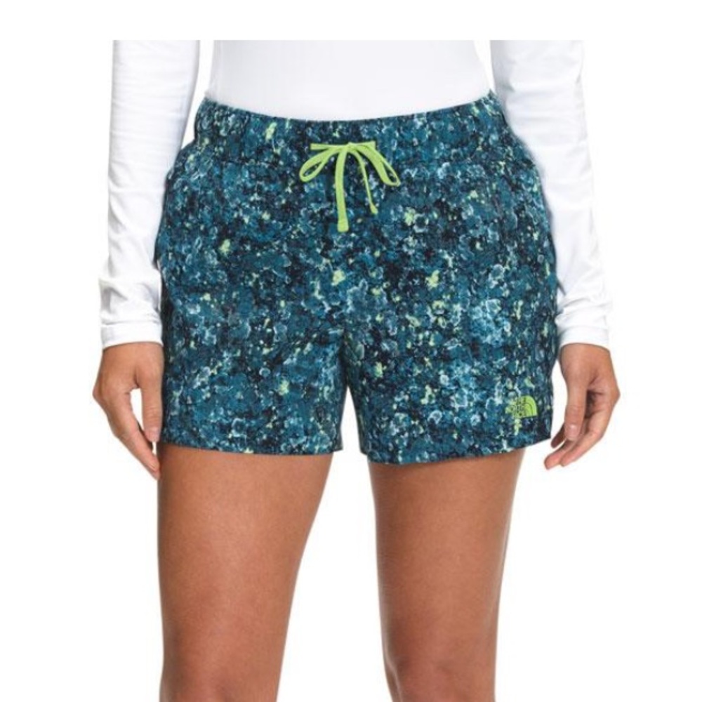 The North Face Class V Printed Shorts - Women’s Beta Blue Lichen Print, Large